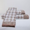 Compra online juego de toallas Pied Poule beige de Carrara_Villalba Interiorismo